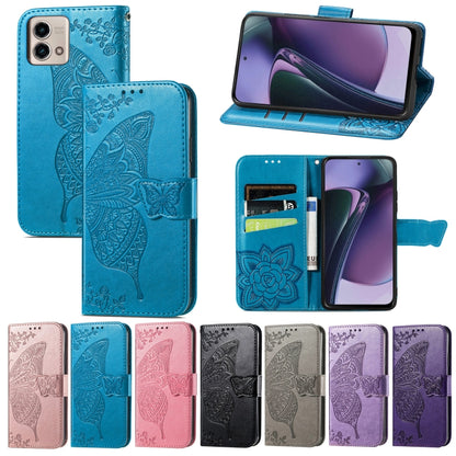 Butterfly Love Flower Embossed Leather Phone Case, For Motorola Moto G Stylus 5G 2023, For Nokia C3, For OnePlus Nord CE 3 Lite
