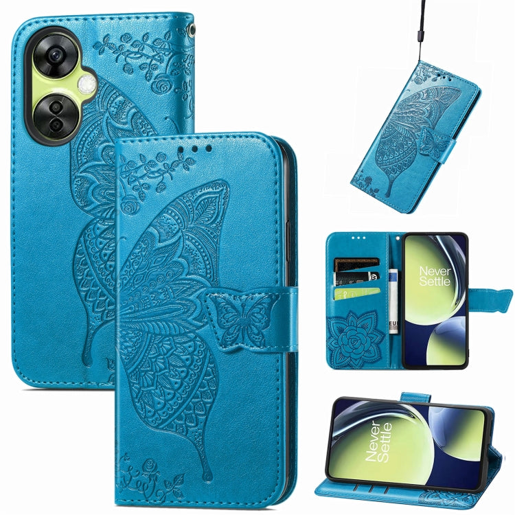 Butterfly Love Flower Embossed Leather Phone Case, For Motorola Moto G Stylus 5G 2023, For Nokia C3, For OnePlus Nord CE 3 Lite