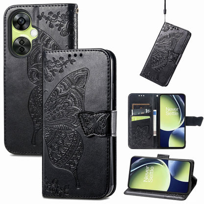 Butterfly Love Flower Embossed Leather Phone Case, For Motorola Moto G Stylus 5G 2023, For Nokia C3, For OnePlus Nord CE 3 Lite