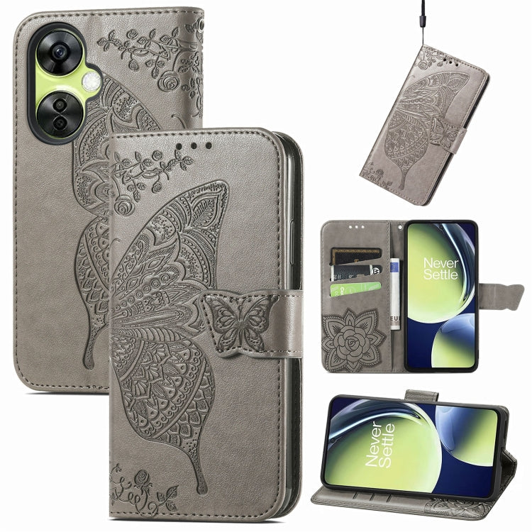 Butterfly Love Flower Embossed Leather Phone Case, For Motorola Moto G Stylus 5G 2023, For Nokia C3, For OnePlus Nord CE 3 Lite