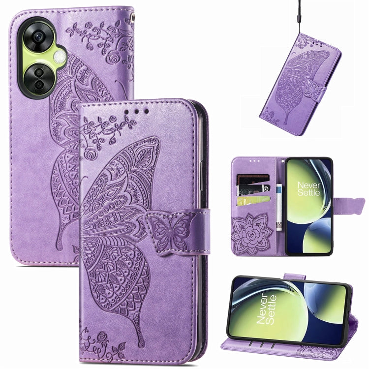 Butterfly Love Flower Embossed Leather Phone Case, For Motorola Moto G Stylus 5G 2023, For Nokia C3, For OnePlus Nord CE 3 Lite