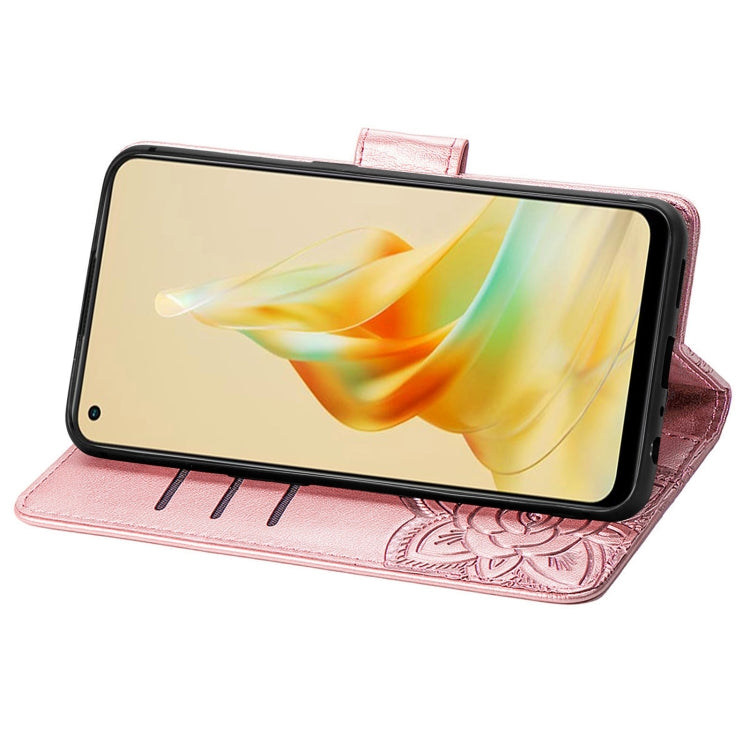 Butterfly Love Flower Embossed Leather Phone Case, For OPPO Reno8 T 4G, For Honor 9C
