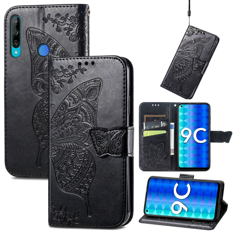 Butterfly Love Flower Embossed Leather Phone Case, For OPPO Reno8 T 4G, For Honor 9C