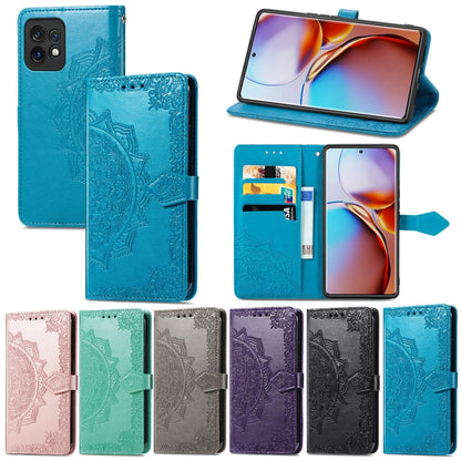 Mandala Flower Embossed Leather Phone Case, For Motorola Moto X40, For OnePlus Nord CE 3 Lite, For OPPO Find X6 Pro, For OPPO Find X6