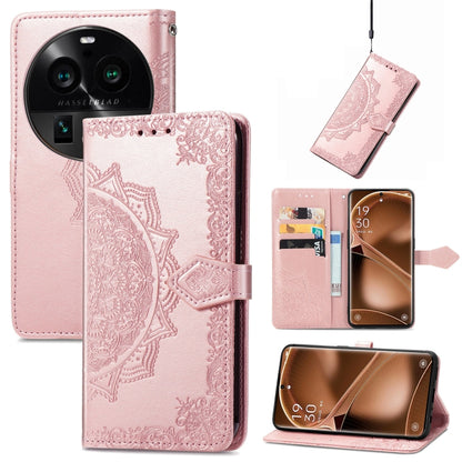Mandala Flower Embossed Leather Phone Case, For Motorola Moto X40, For OnePlus Nord CE 3 Lite, For OPPO Find X6 Pro, For OPPO Find X6