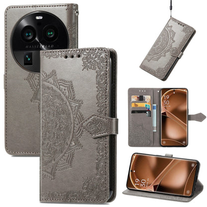 Mandala Flower Embossed Leather Phone Case, For Motorola Moto X40, For OnePlus Nord CE 3 Lite, For OPPO Find X6 Pro, For OPPO Find X6