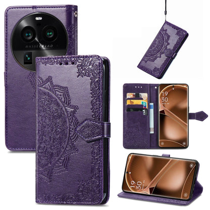 Mandala Flower Embossed Leather Phone Case, For Motorola Moto X40, For OnePlus Nord CE 3 Lite, For OPPO Find X6 Pro, For OPPO Find X6