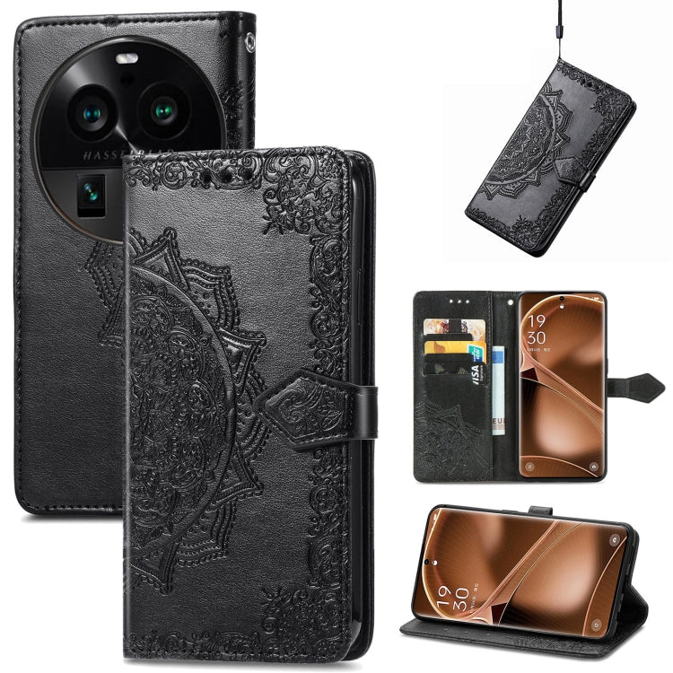 Mandala Flower Embossed Leather Phone Case, For Motorola Moto X40, For OnePlus Nord CE 3 Lite, For OPPO Find X6 Pro, For OPPO Find X6