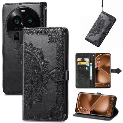 Mandala Flower Embossed Leather Phone Case, For Motorola Moto X40, For OnePlus Nord CE 3 Lite, For OPPO Find X6 Pro, For OPPO Find X6