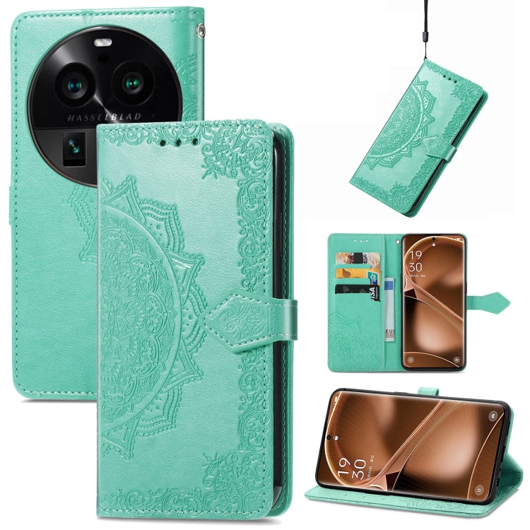 Mandala Flower Embossed Leather Phone Case, For Motorola Moto X40, For OnePlus Nord CE 3 Lite, For OPPO Find X6 Pro, For OPPO Find X6