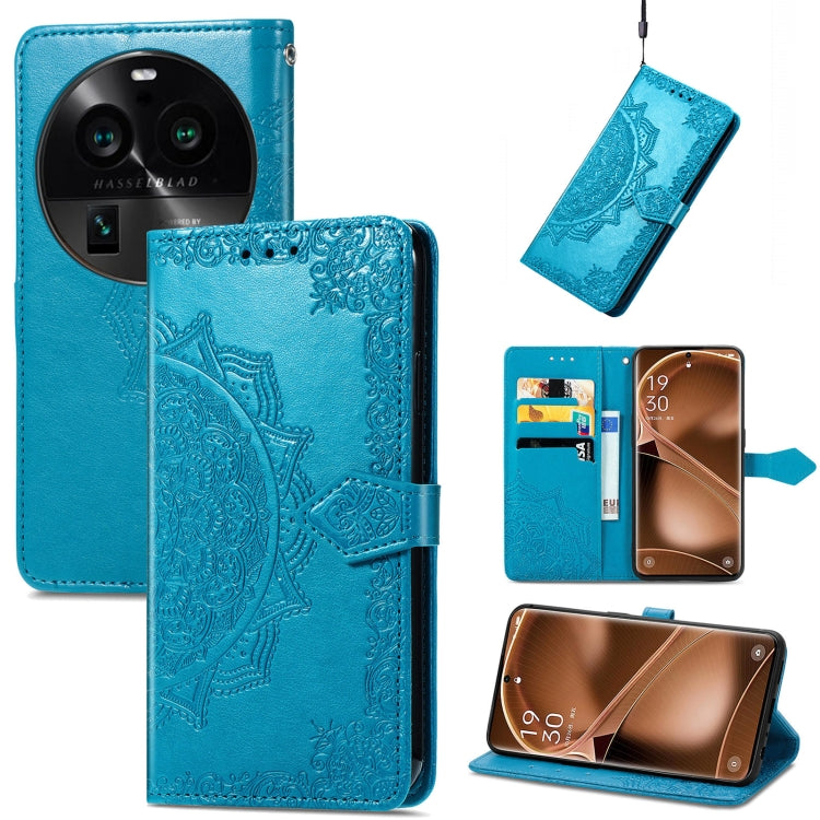 Mandala Flower Embossed Leather Phone Case, For Motorola Moto X40, For OnePlus Nord CE 3 Lite, For OPPO Find X6 Pro, For OPPO Find X6