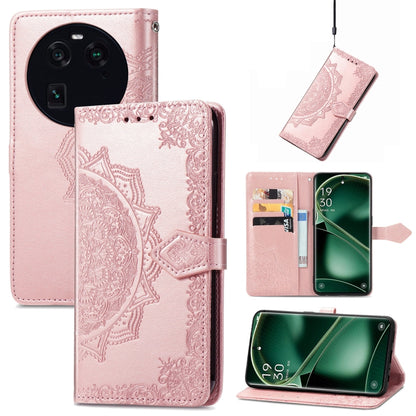 Mandala Flower Embossed Leather Phone Case, For Motorola Moto X40, For OnePlus Nord CE 3 Lite, For OPPO Find X6 Pro, For OPPO Find X6
