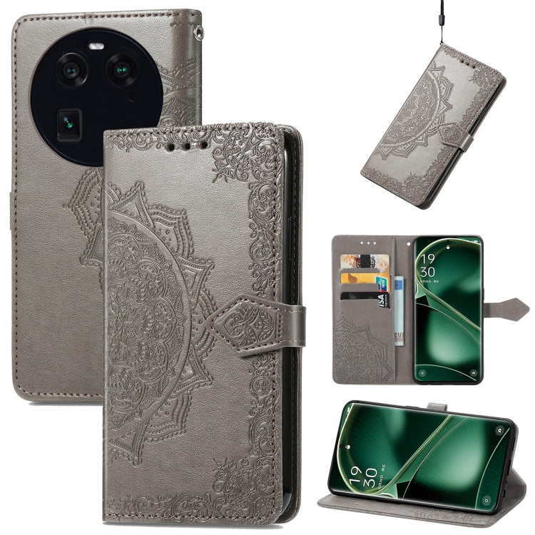 Mandala Flower Embossed Leather Phone Case, For Motorola Moto X40, For OnePlus Nord CE 3 Lite, For OPPO Find X6 Pro, For OPPO Find X6