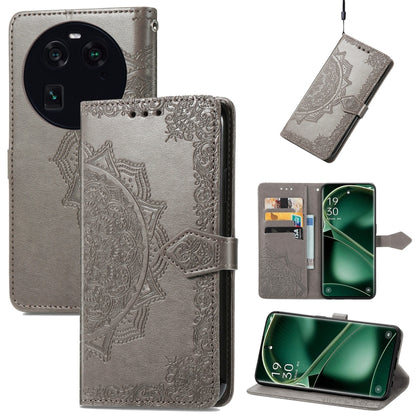 Mandala Flower Embossed Leather Phone Case, For Motorola Moto X40, For OnePlus Nord CE 3 Lite, For OPPO Find X6 Pro, For OPPO Find X6