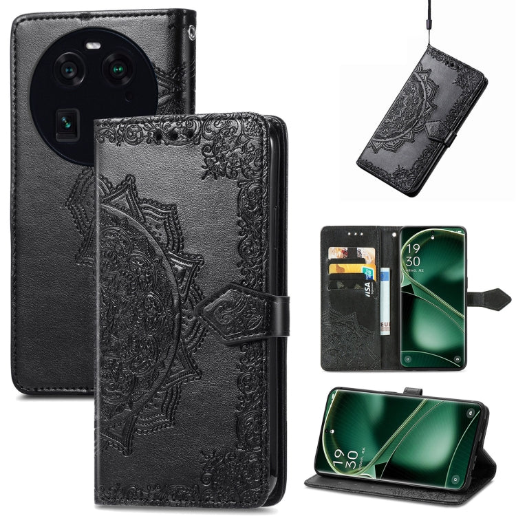 Mandala Flower Embossed Leather Phone Case, For Motorola Moto X40, For OnePlus Nord CE 3 Lite, For OPPO Find X6 Pro, For OPPO Find X6