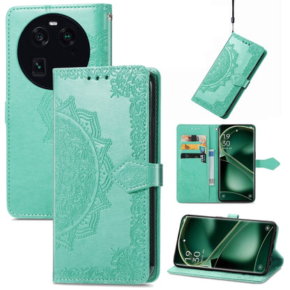 Mandala Flower Embossed Leather Phone Case, For Motorola Moto X40, For OnePlus Nord CE 3 Lite, For OPPO Find X6 Pro, For OPPO Find X6