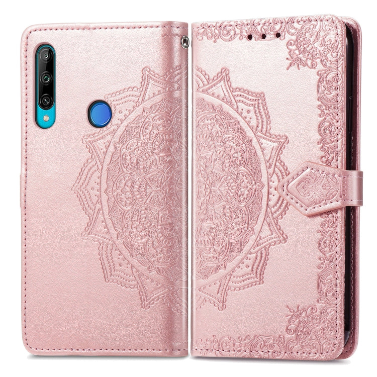Mandala Flower Embossed Leather Phone Case, For Honor 9C