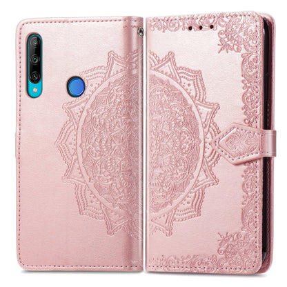 Mandala Flower Embossed Leather Phone Case, For Honor 9C