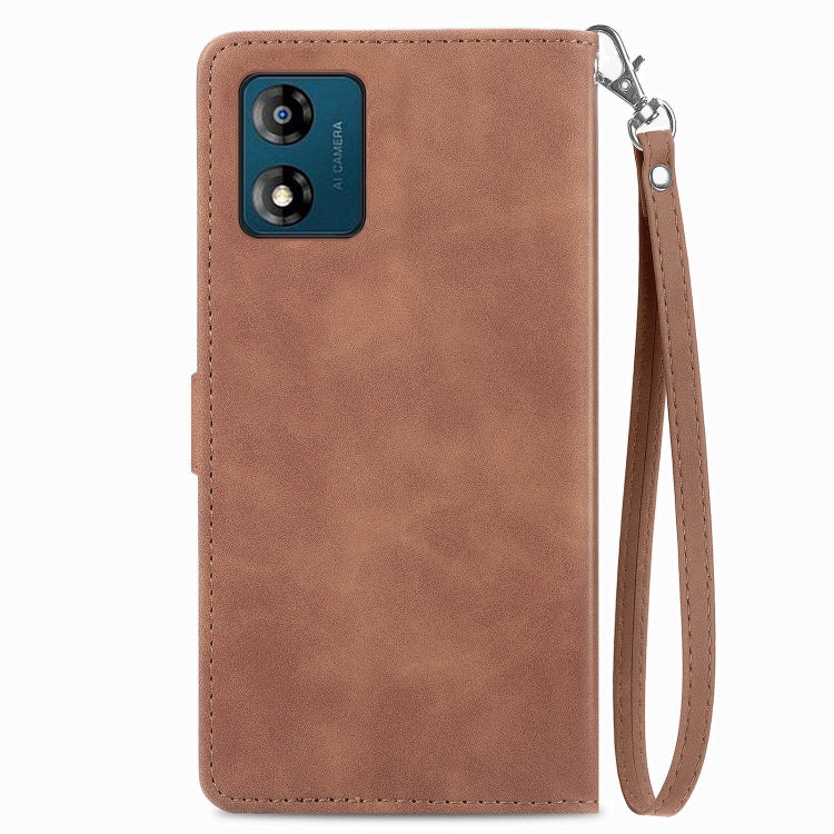 Embossed Flower Zipper Leather Phone Case, For Motorola Moto E13, For Motorola Moto G23, For OnePlus Nord CE 3 Lite, For OPPO Find X6 Pro