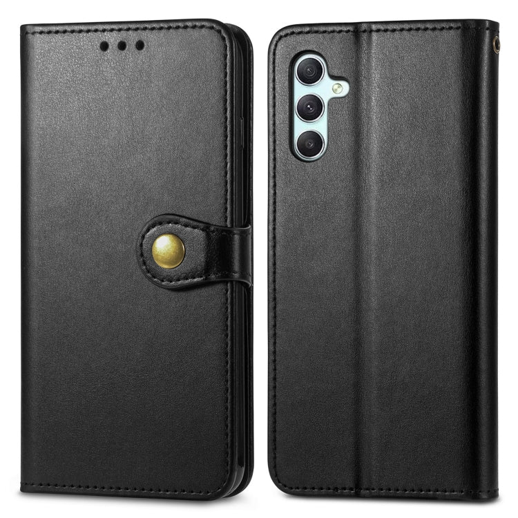 Retro Solid Color Buckle Leather Phone Case, For Galaxy A34 5G, For Galaxy A54 5G