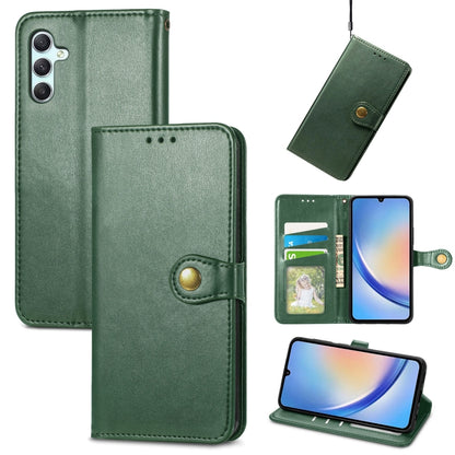 Retro Solid Color Buckle Leather Phone Case, For Galaxy A34 5G, For Galaxy A54 5G