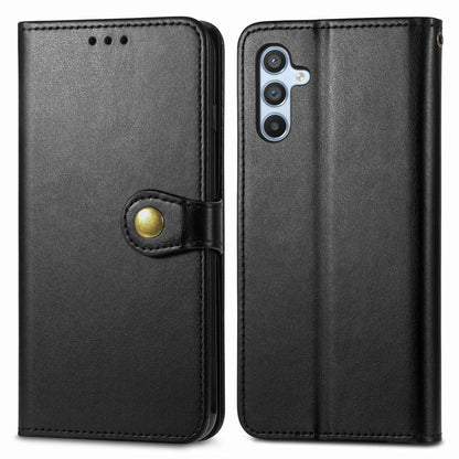 Retro Solid Color Buckle Leather Phone Case, For Samsung Galaxy A54 5G