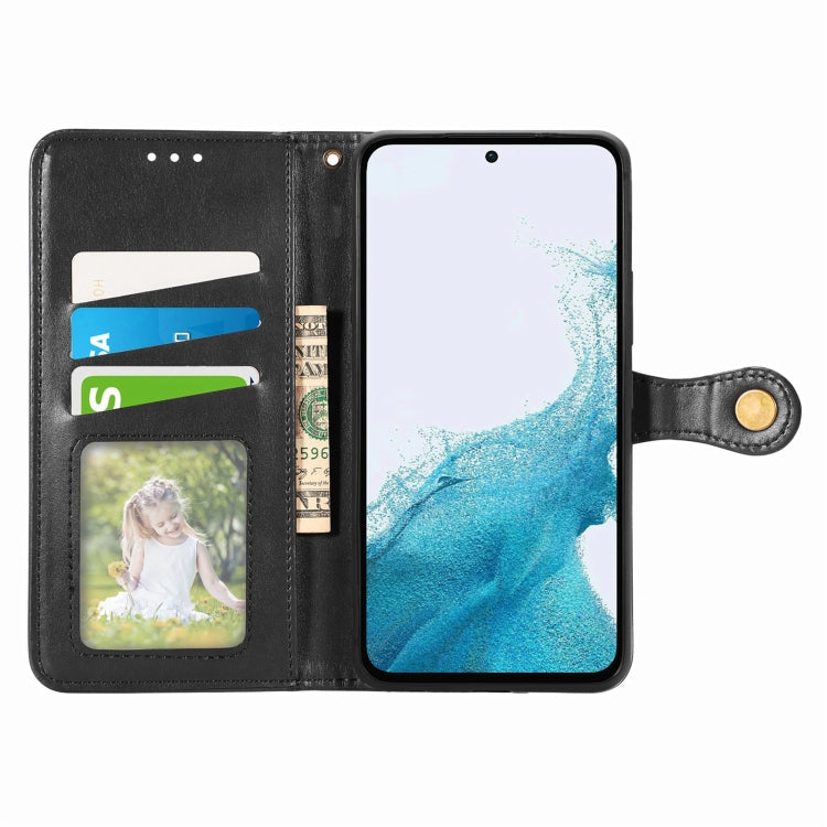 Retro Solid Color Buckle Leather Phone Case, For Samsung Galaxy A54 5G