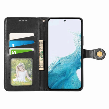 Retro Solid Color Buckle Leather Phone Case, For Samsung Galaxy A54 5G