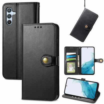 Retro Solid Color Buckle Leather Phone Case, For Galaxy A34 5G, For Galaxy A54 5G