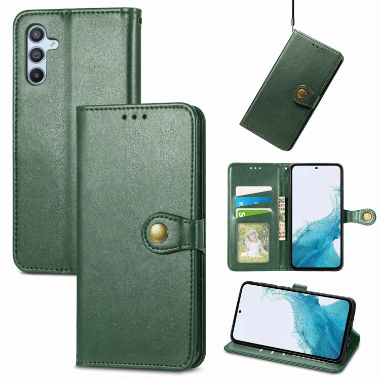 Retro Solid Color Buckle Leather Phone Case, For Galaxy A34 5G, For Galaxy A54 5G