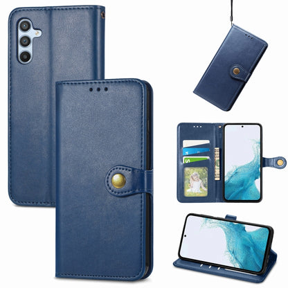 Retro Solid Color Buckle Leather Phone Case, For Galaxy A34 5G, For Galaxy A54 5G