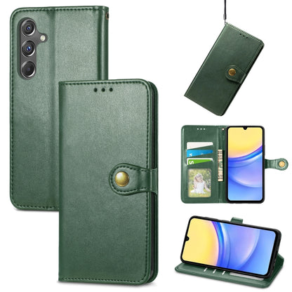 Retro Solid Color Buckle Leather Phone Case, For Galaxy S24 Ultra 5G, For Galaxy S24+ 5G, For Galaxy S24 5G, For Galaxy A15