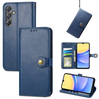 Retro Solid Color Buckle Leather Phone Case, For Galaxy S24 Ultra 5G, For Galaxy S24+ 5G, For Galaxy S24 5G, For Galaxy A15
