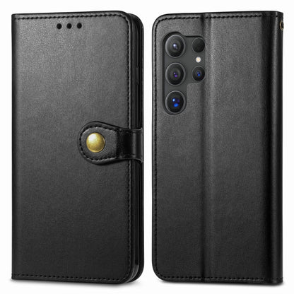 Retro Solid Color Buckle Leather Phone Case, For Samsung Galaxy S25+ 5G, For Samsung Galaxy S25 Ultra 5G, For Samsung Galaxy S24 Ultra 5G, For Samsung Galaxy S24+ 5G
