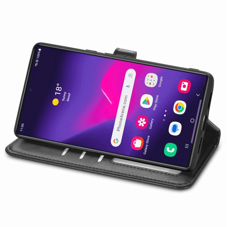 Retro Solid Color Buckle Leather Phone Case, For Samsung Galaxy S25+ 5G, For Samsung Galaxy S25 Ultra 5G, For Samsung Galaxy S24 Ultra 5G, For Samsung Galaxy S24+ 5G