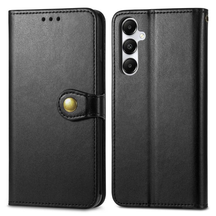 Retro Solid Color Buckle Leather Phone Case, For Galaxy A27 5G, For Galaxy S25 5G, For Galaxy S25+ 5G, For Galaxy S25 Ultra 5G