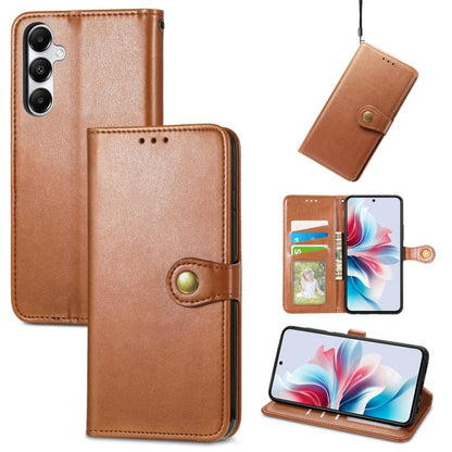 Retro Solid Color Buckle Leather Phone Case, For Galaxy A27 5G, For Galaxy S25 5G, For Galaxy S25+ 5G, For Galaxy S25 Ultra 5G
