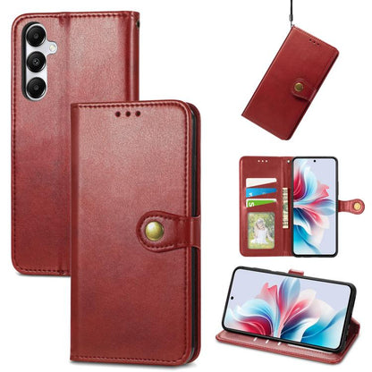 Retro Solid Color Buckle Leather Phone Case, For Galaxy A27 5G, For Galaxy S25 5G, For Galaxy S25+ 5G, For Galaxy S25 Ultra 5G