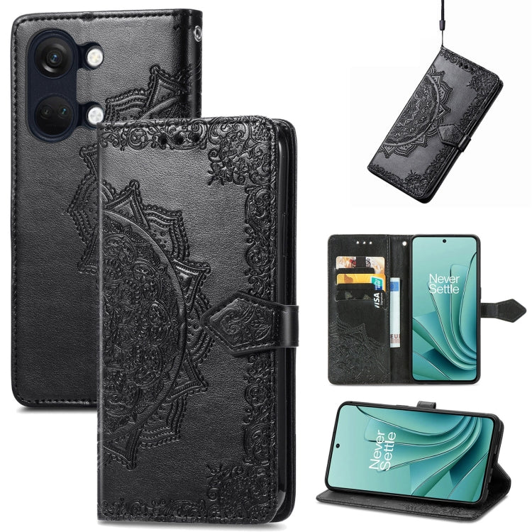 Mandala Flower Embossed Leather Phone Case, For OnePlus Ace 2v, For OnePlus  Nord 3