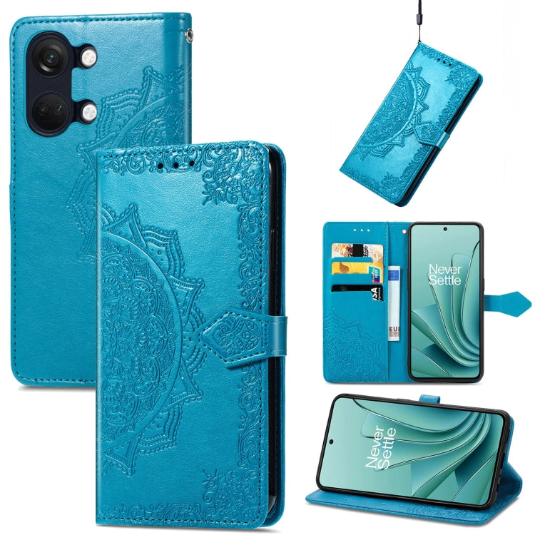 Mandala Flower Embossed Leather Phone Case, For OnePlus Ace 2v, For OnePlus  Nord 3