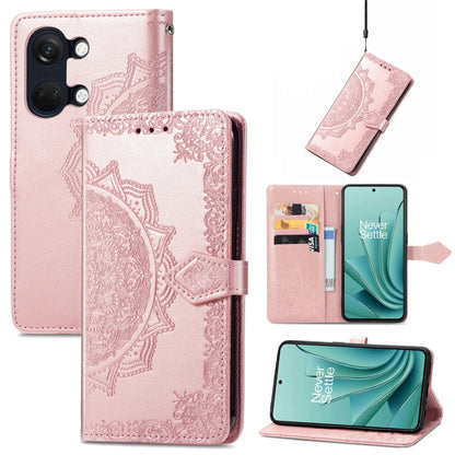 Mandala Flower Embossed Leather Phone Case, For OnePlus Ace 2v, For OnePlus  Nord 3