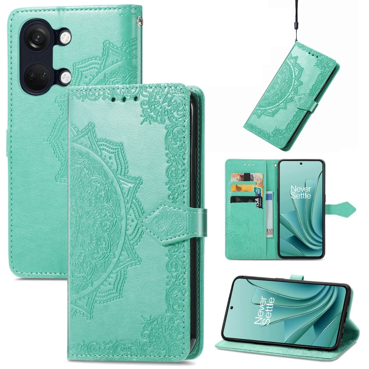 Mandala Flower Embossed Leather Phone Case, For OnePlus Ace 2v, For OnePlus  Nord 3