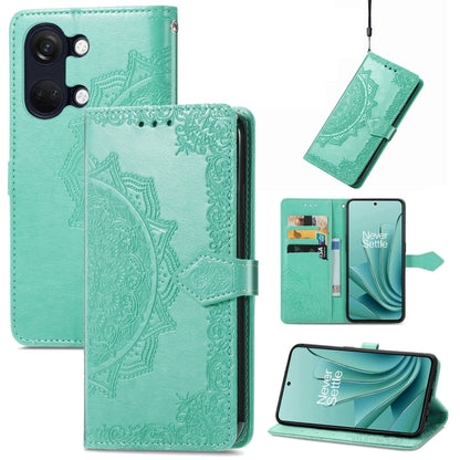 Mandala Flower Embossed Leather Phone Case, For OnePlus Ace 2v, For OnePlus  Nord 3