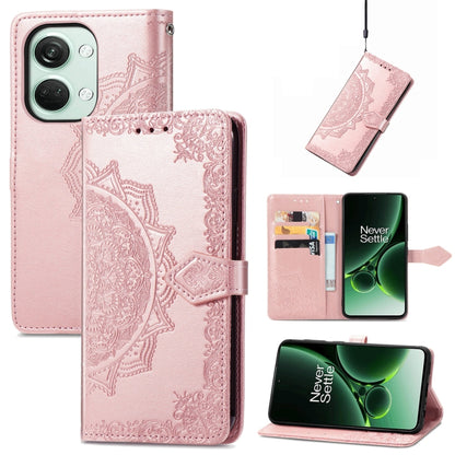 Mandala Flower Embossed Leather Phone Case, For OnePlus Ace 2v, For OnePlus  Nord 3