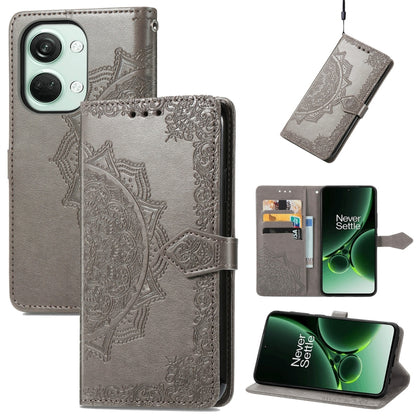Mandala Flower Embossed Leather Phone Case, For OnePlus Ace 2v, For OnePlus  Nord 3