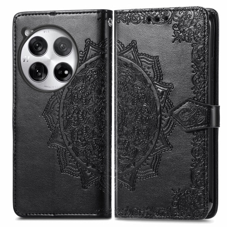 Mandala Flower Embossed Leather Phone Case, For OnePlus Ace 6 Ultra, For OnePlus Ace 3, For OnePlus 12R, For OnePlus 12