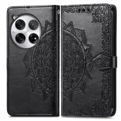 Mandala Flower Embossed Leather Phone Case, For OnePlus Ace 6 Ultra, For OnePlus Ace 3, For OnePlus 12R, For OnePlus 12