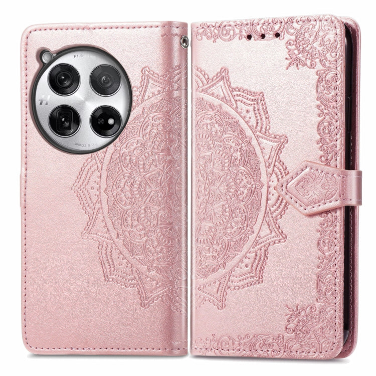 Mandala Flower Embossed Leather Phone Case, For OnePlus Ace 6 Ultra, For OnePlus Ace 3, For OnePlus 12R, For OnePlus 12