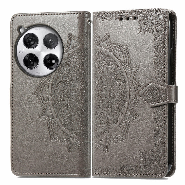 Mandala Flower Embossed Leather Phone Case, For OnePlus Ace 6 Ultra, For OnePlus Ace 3, For OnePlus 12R, For OnePlus 12