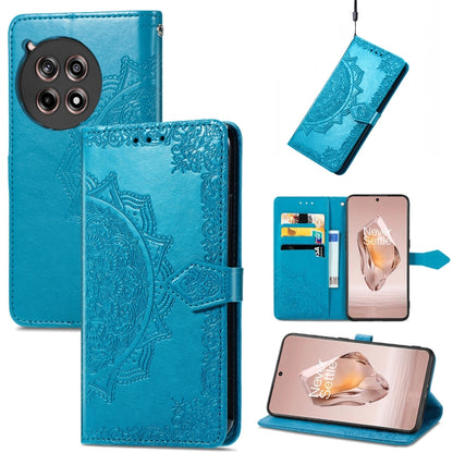 Mandala Flower Embossed Leather Phone Case, For OnePlus Ace 6 Ultra, For OnePlus Ace 3, For OnePlus 12R, For OnePlus 12